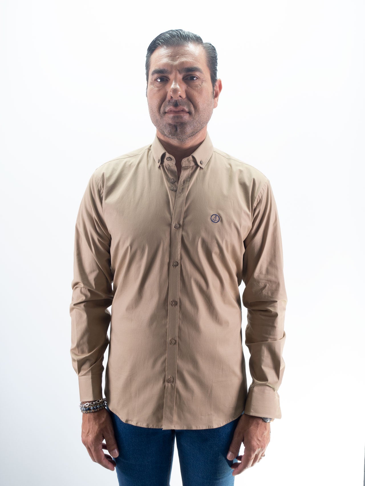 CAMISA LICRA LISA LA VESPITA CAMEL