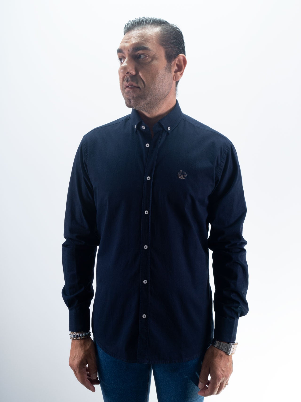 LA VESPITA PLAIN NAVY SHIRT