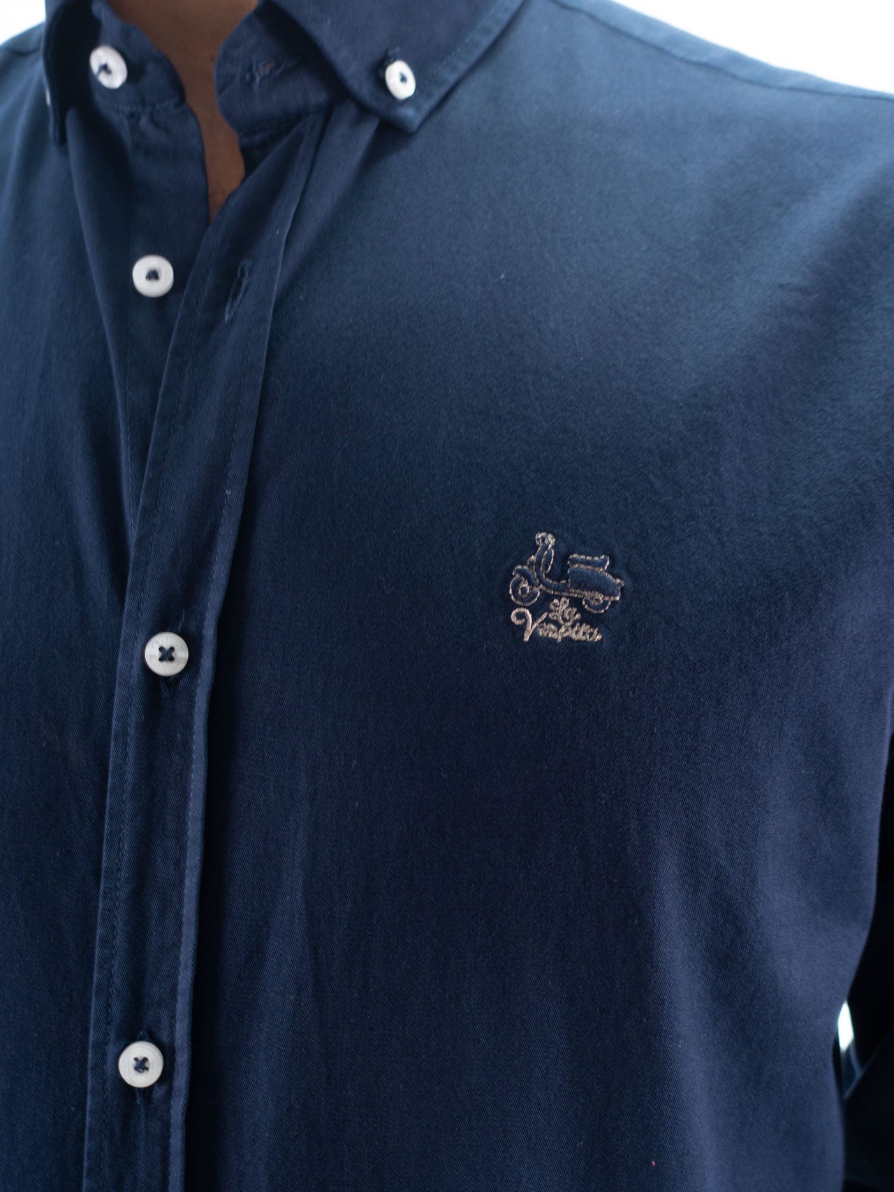 LA VESPITA PLAIN NAVY SHIRT
