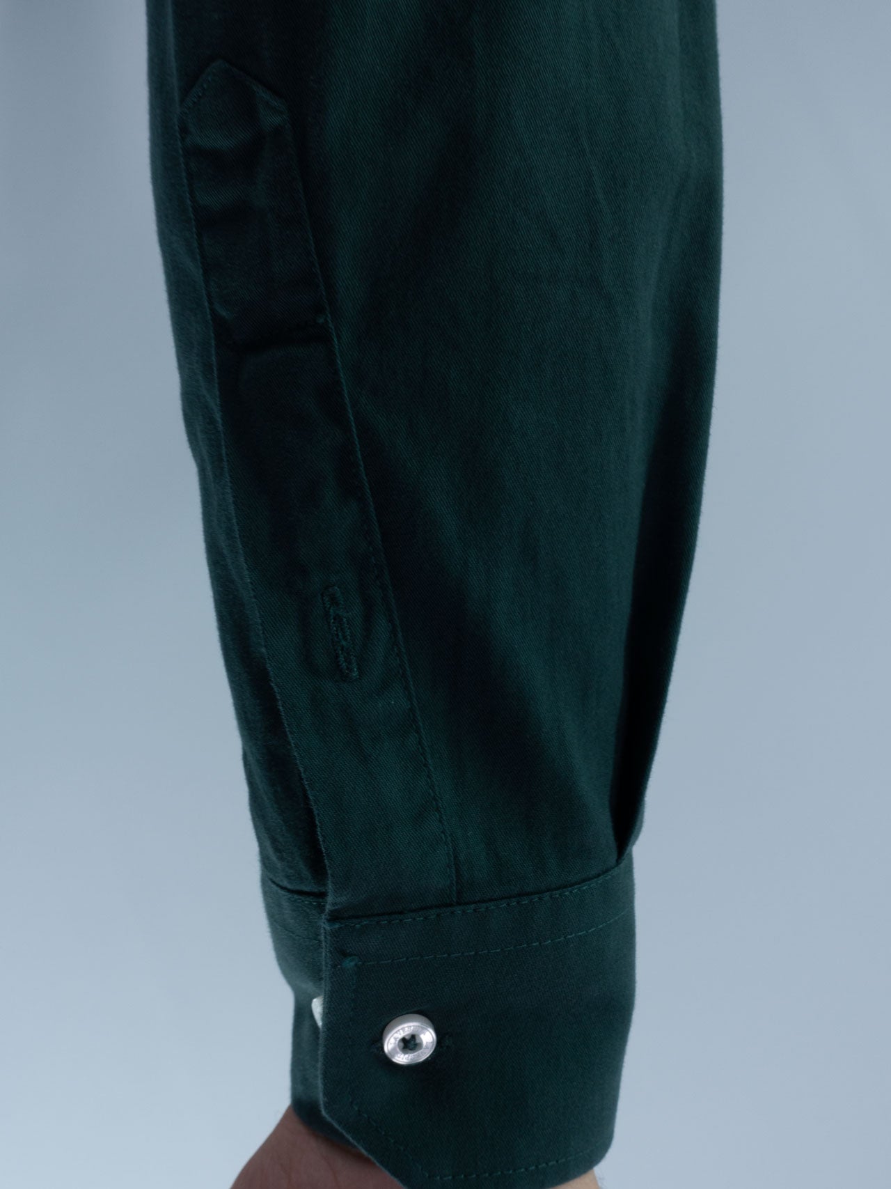 LA VESPITA BOTTLE GREEN PLAIN SHIRT