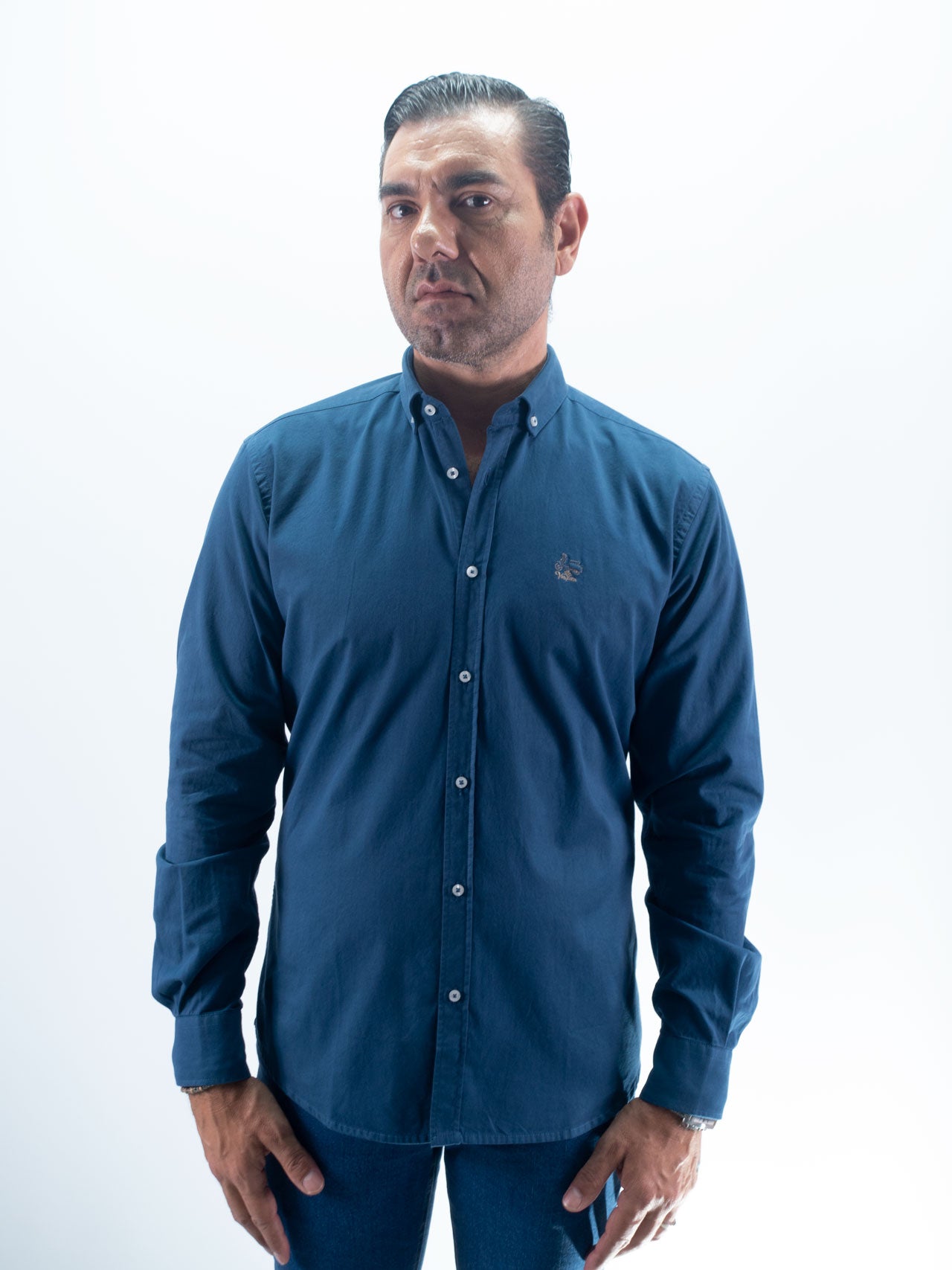 CAMISA LISA LA VESPITA AZUL