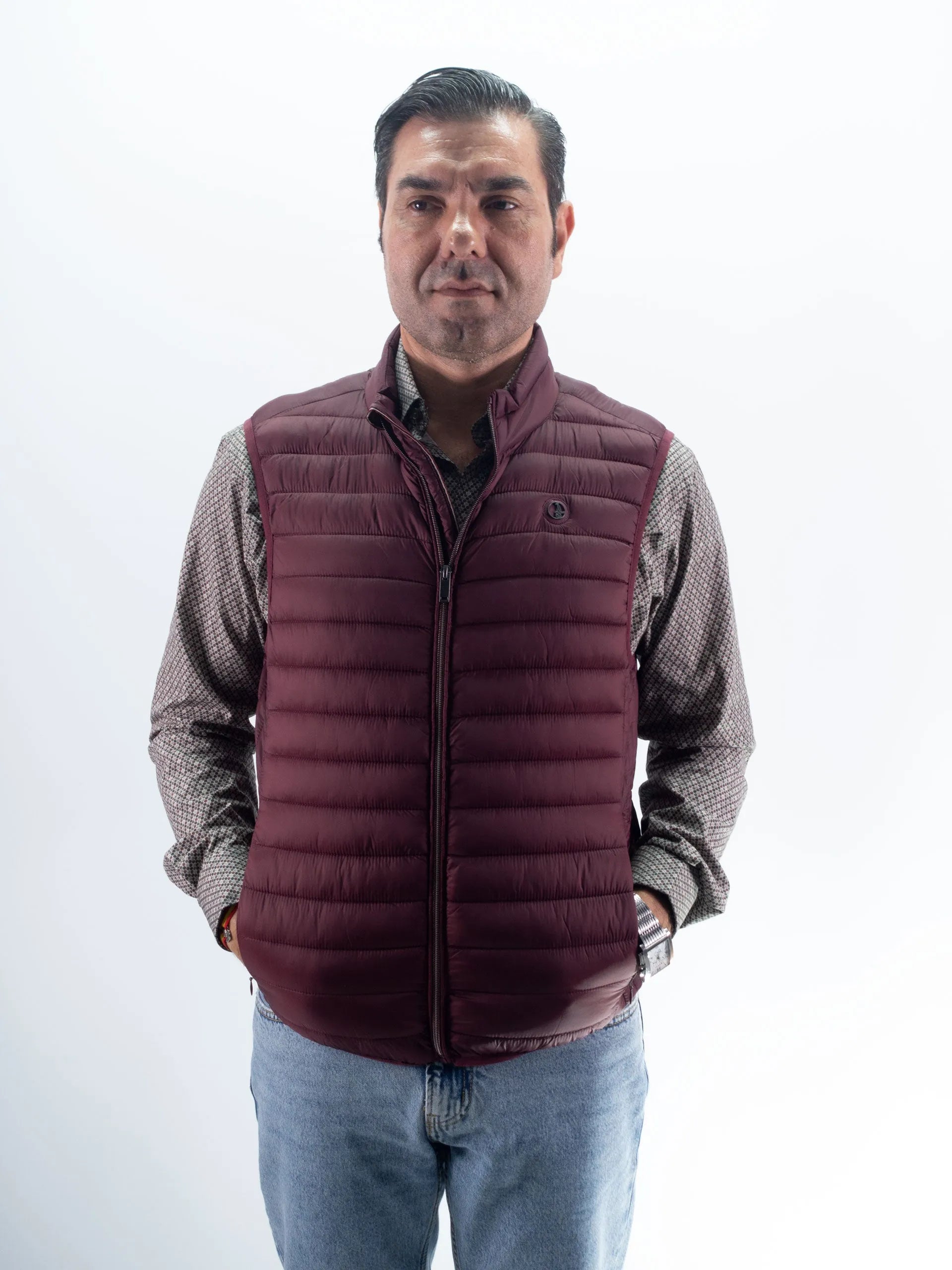 CHALECO BOMBER LA VESPITA BURDEOS