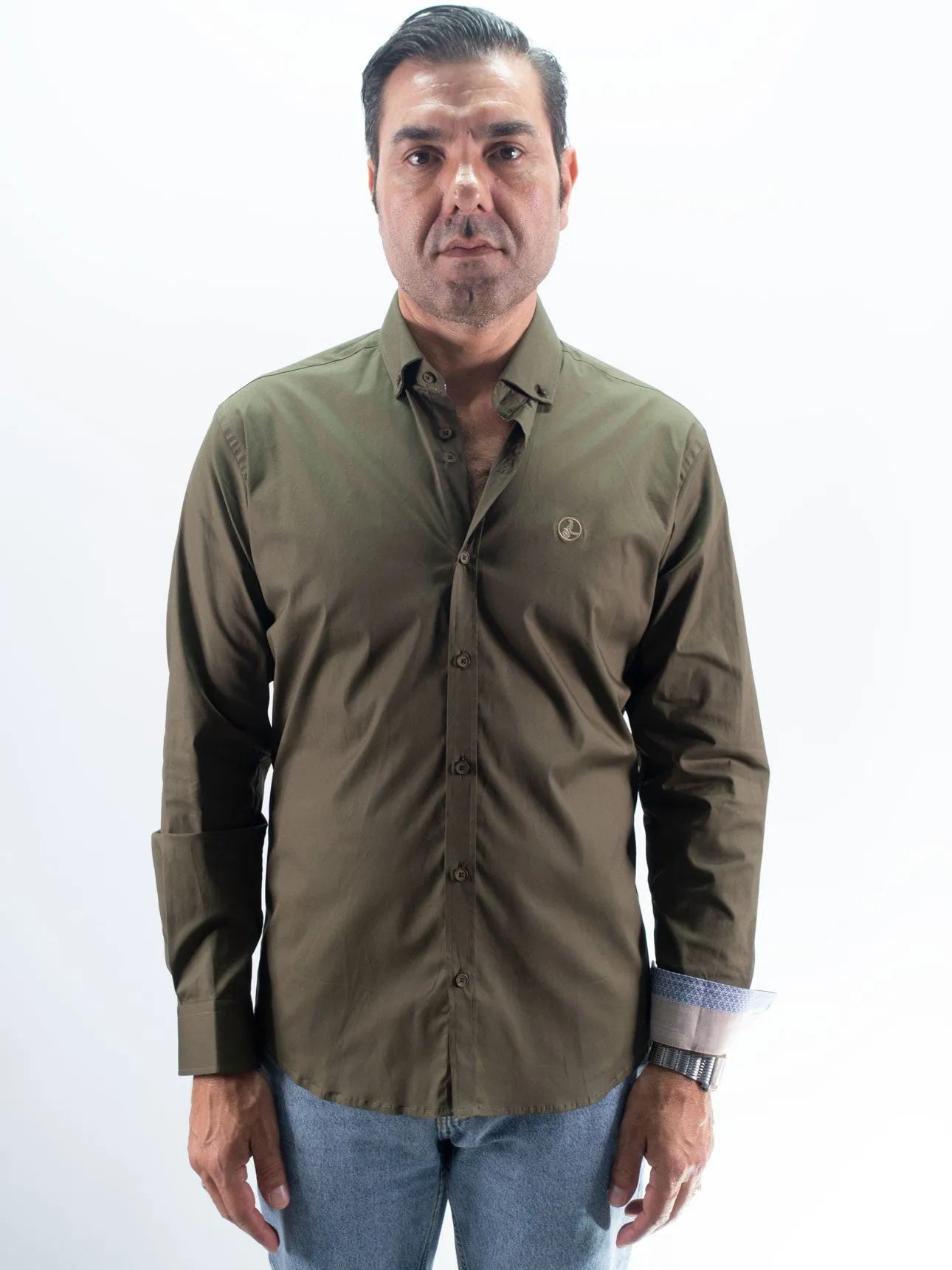 CAMISA LICRA LISA LA VESPITA VERDE