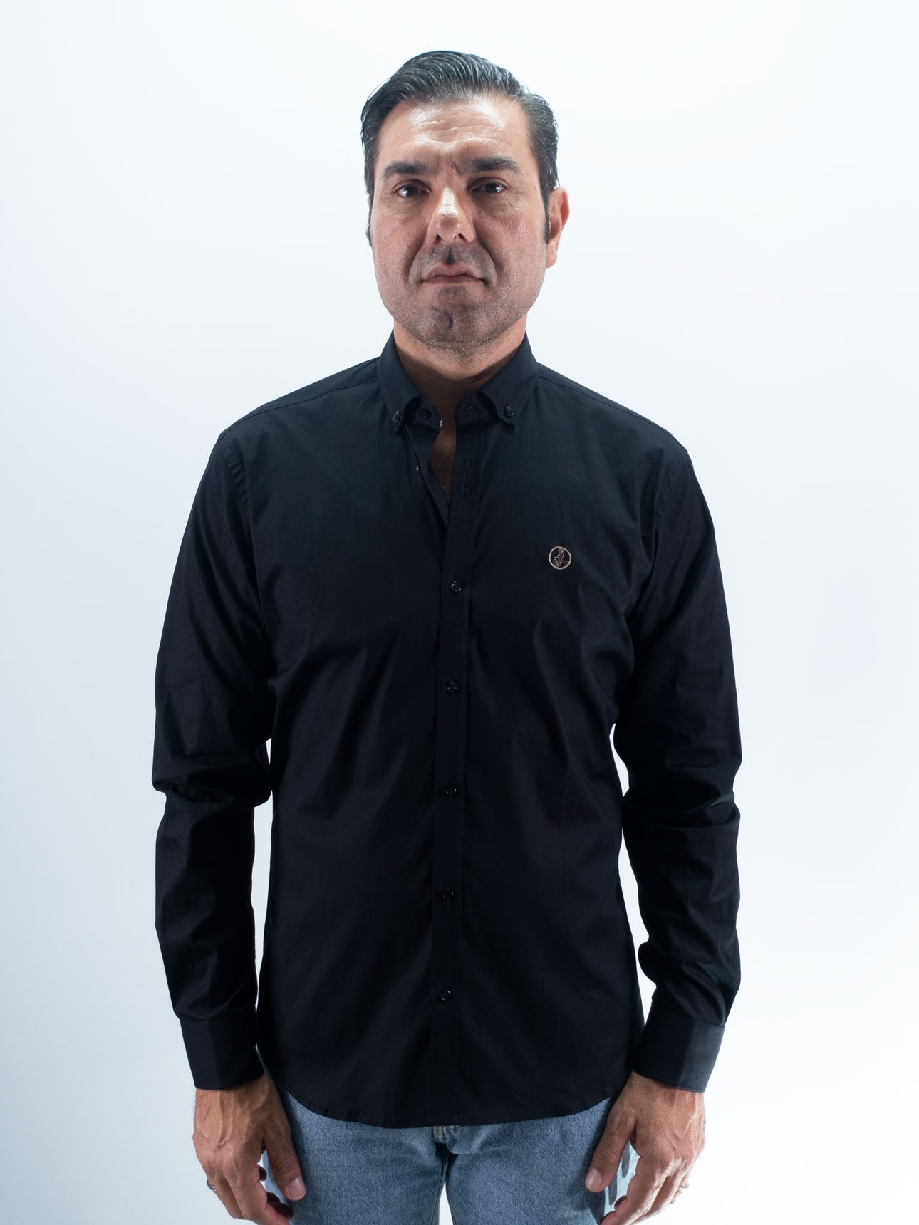 CAMISA LICRA LISA LA VESPITA NEGRO