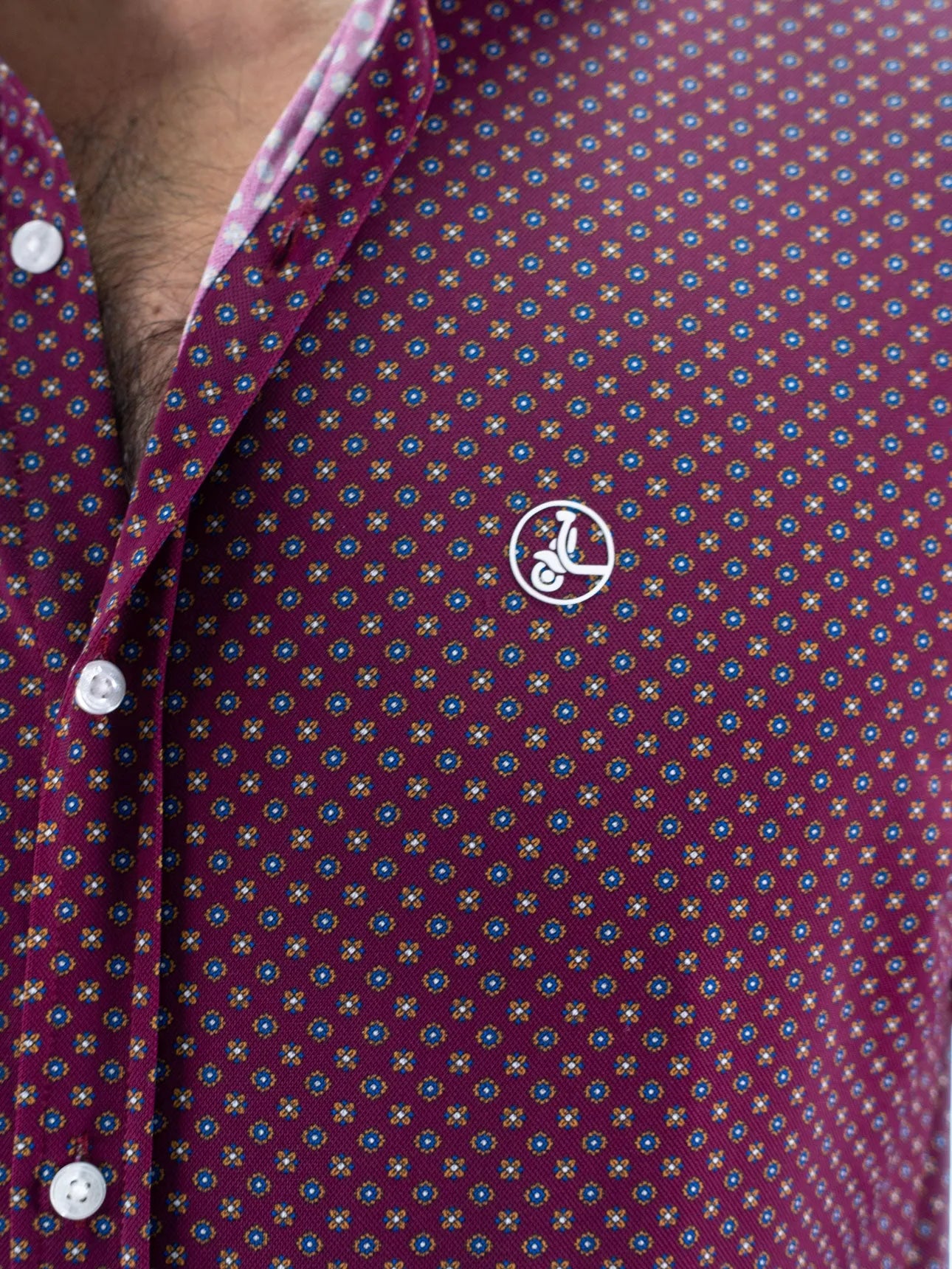 CAMISA LICRA MOSAIKO LA VESPITA BURDEOS