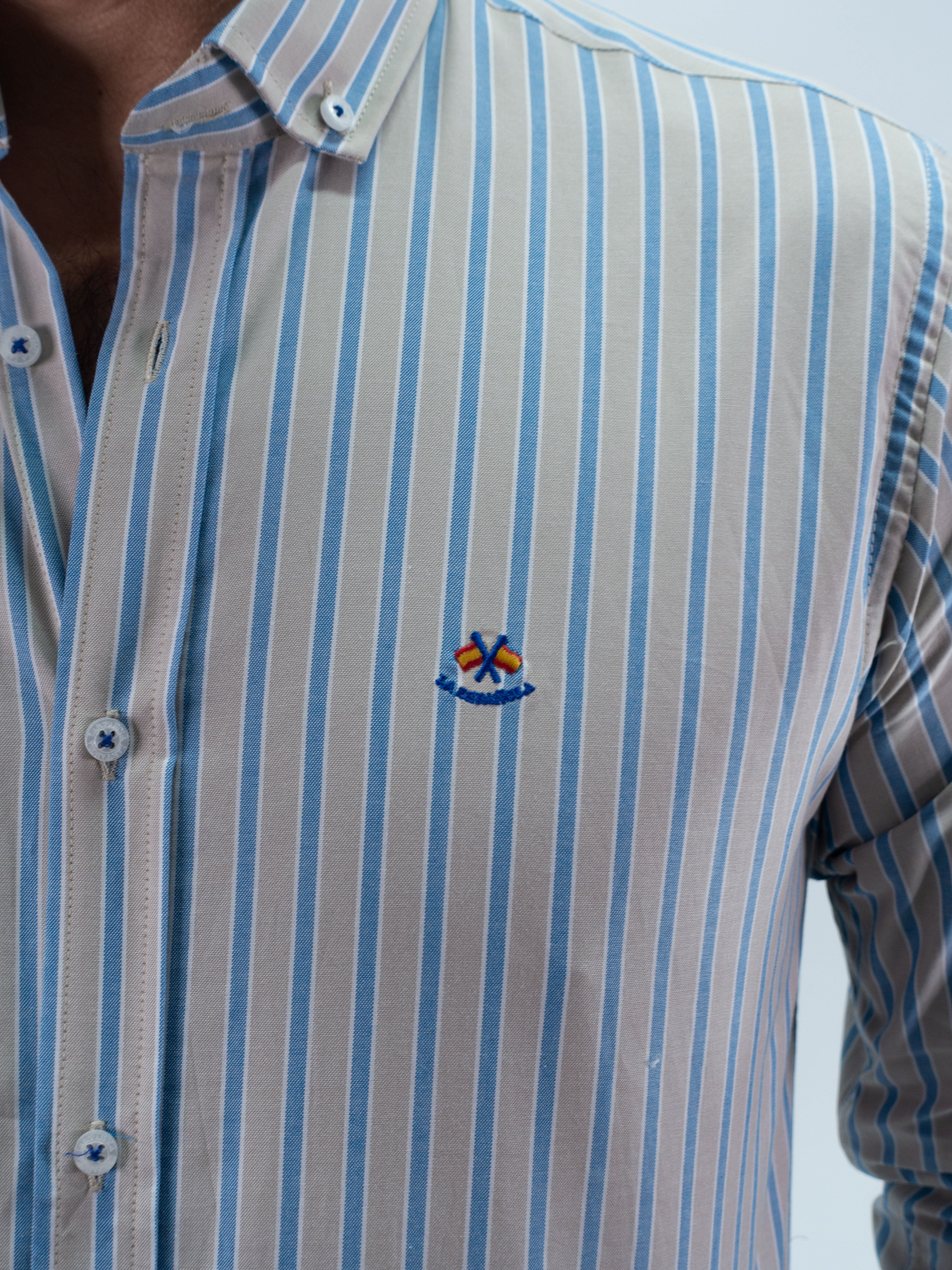 LA ESPAÑOLA GREY STRIPED SHIRT