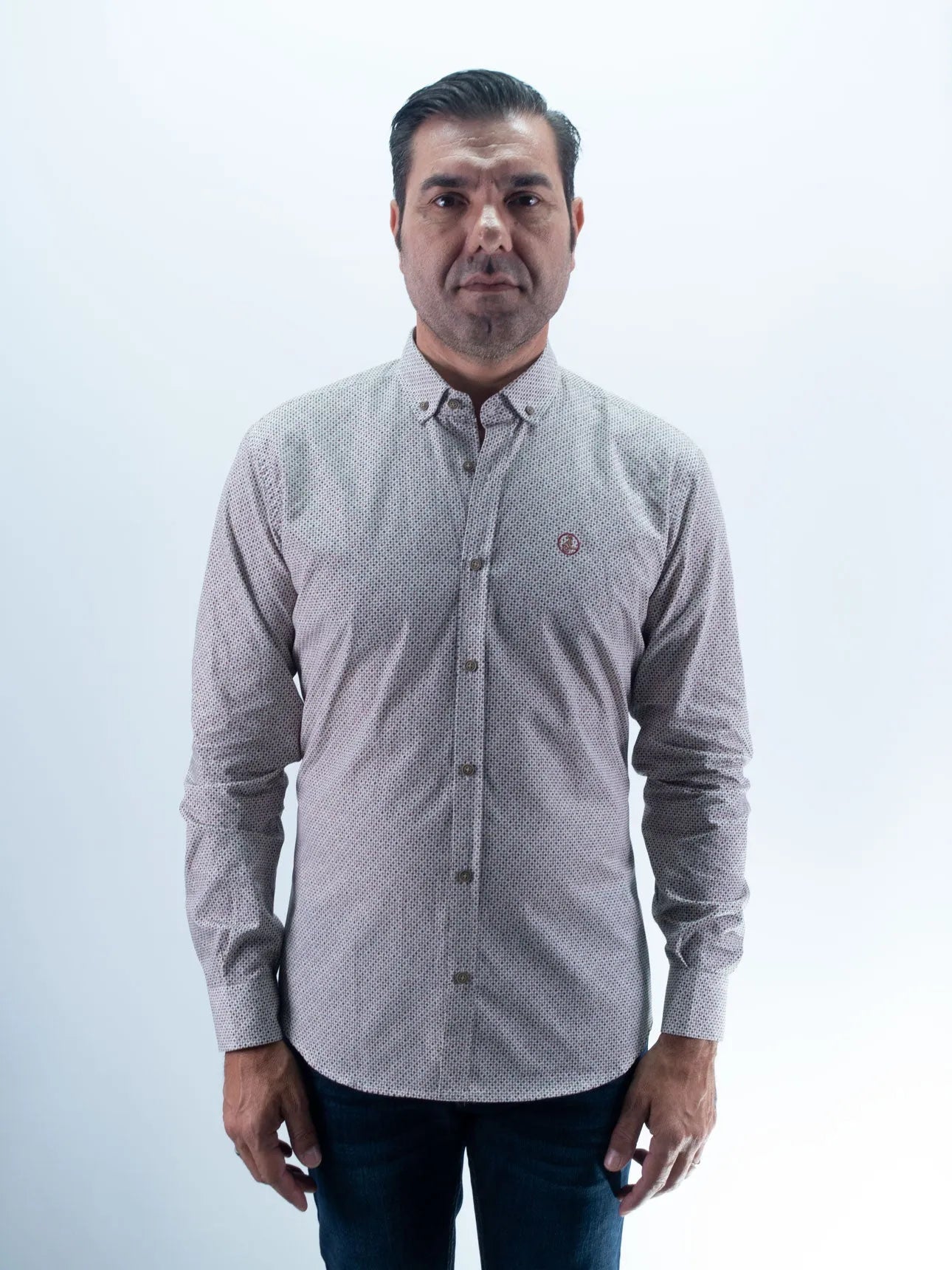 CAMISA ESTAMPADA LA VESPITA MARRÓN