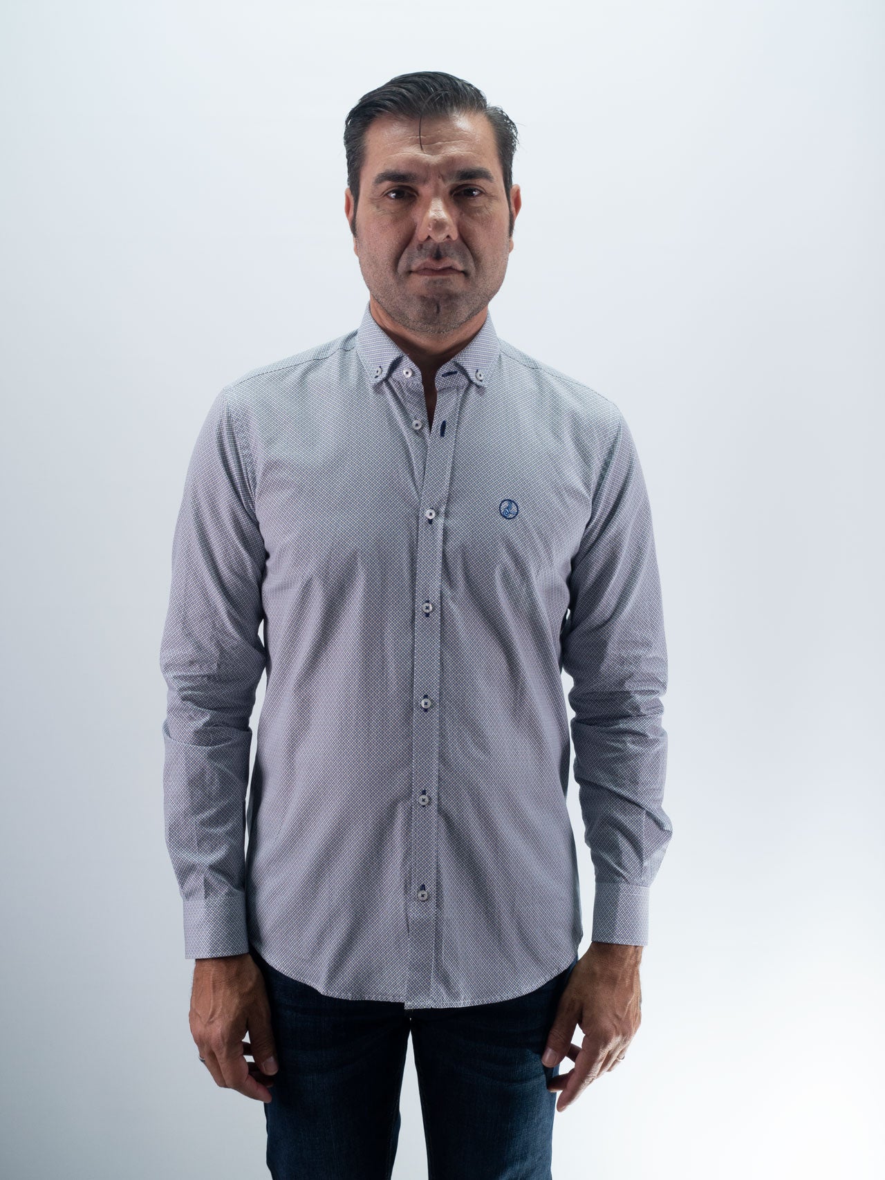 LIGHT BLUE VESPITA PRINTED SHIRT