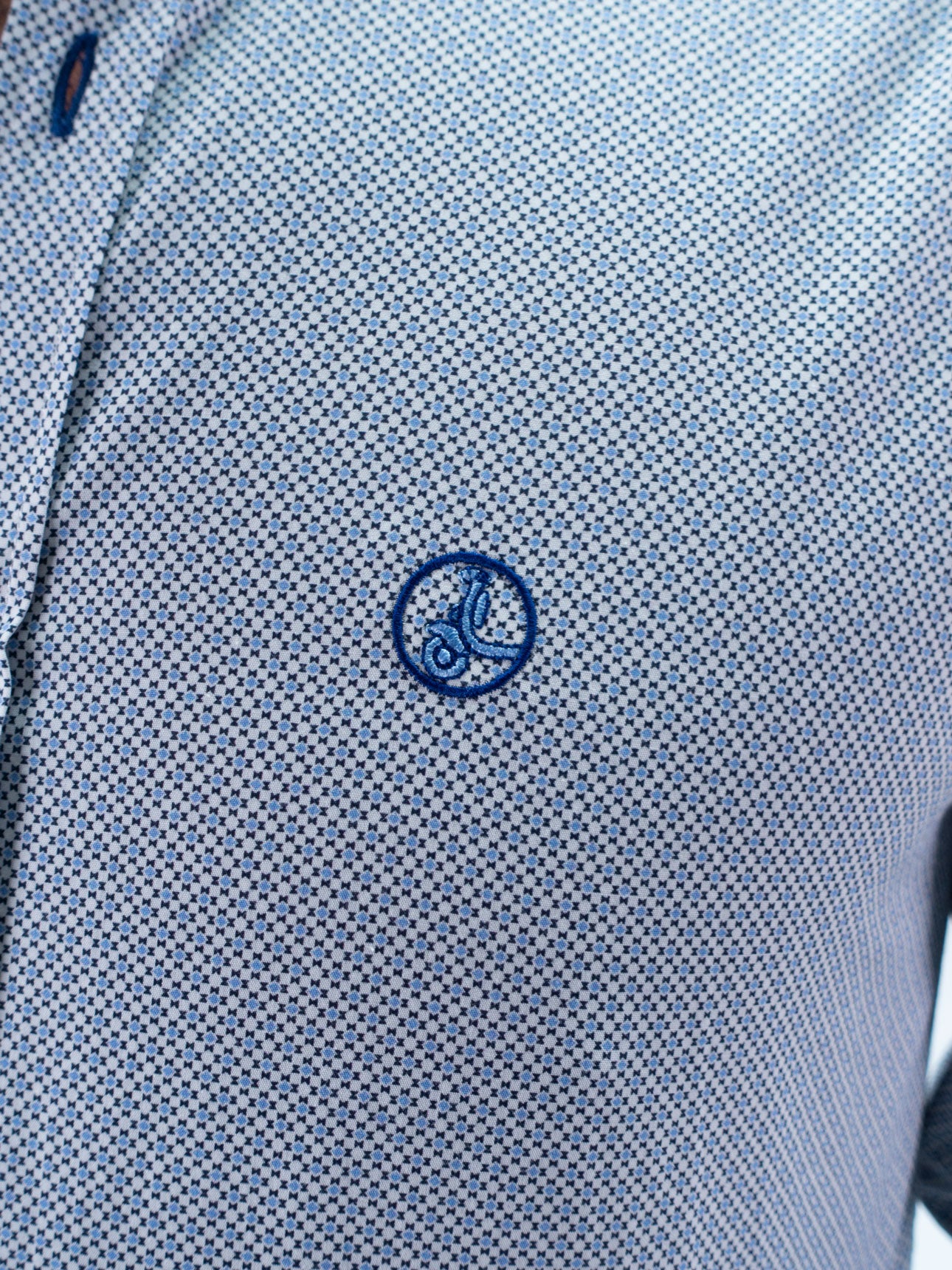 LIGHT BLUE VESPITA PRINTED SHIRT