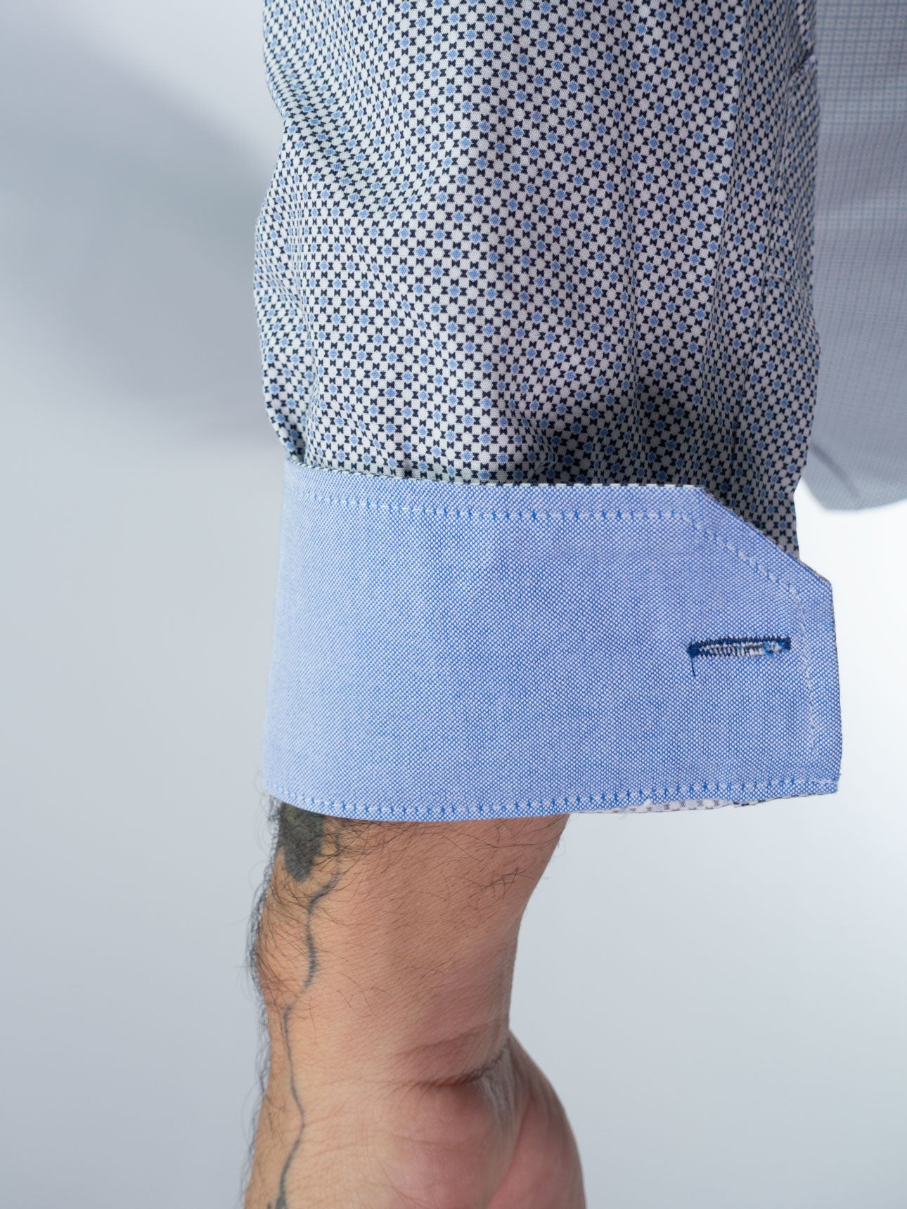 LIGHT BLUE VESPITA PRINTED SHIRT