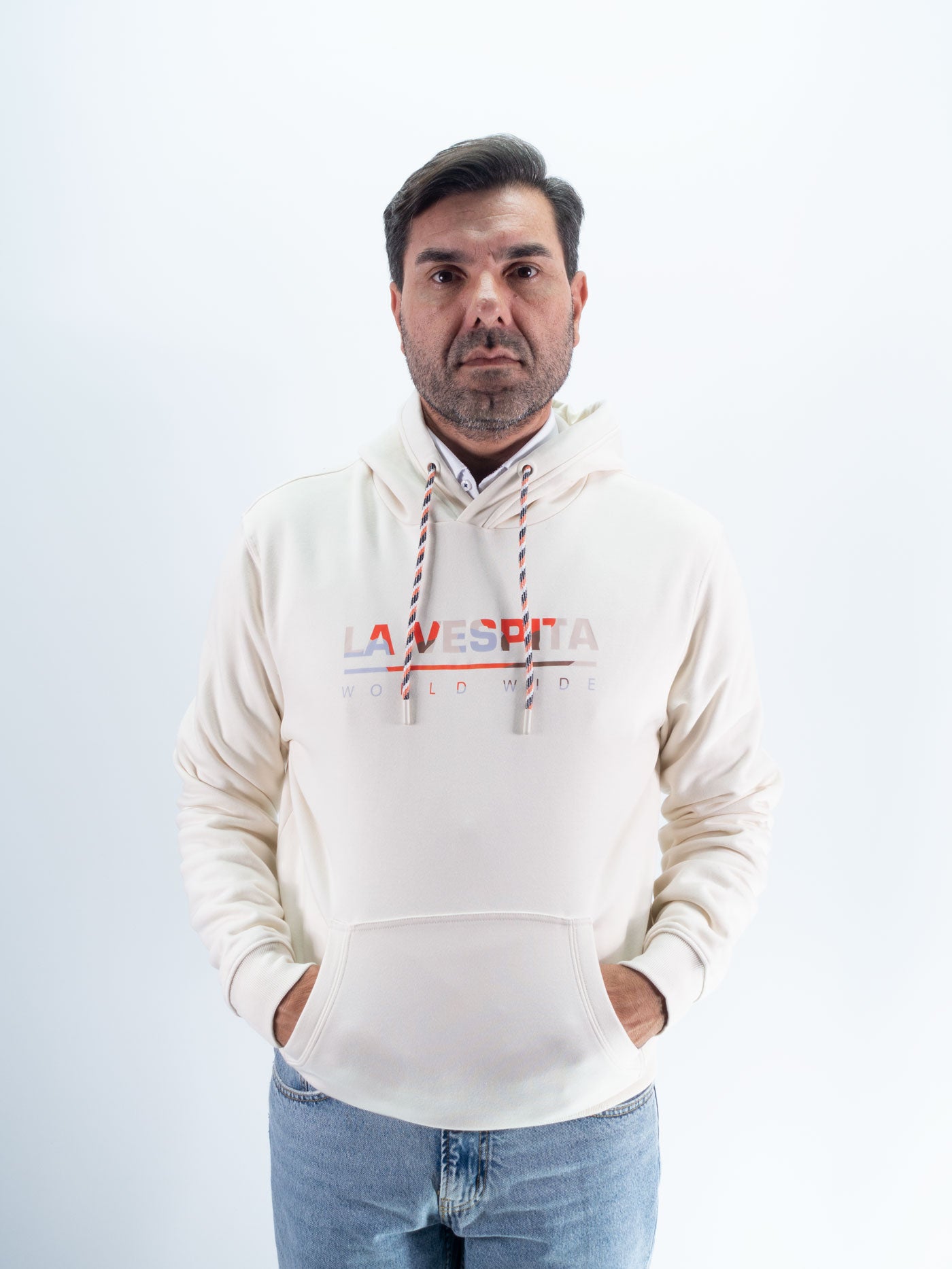 SUDADERA CAPUCHA WORLD LA VESPITA BEIG
