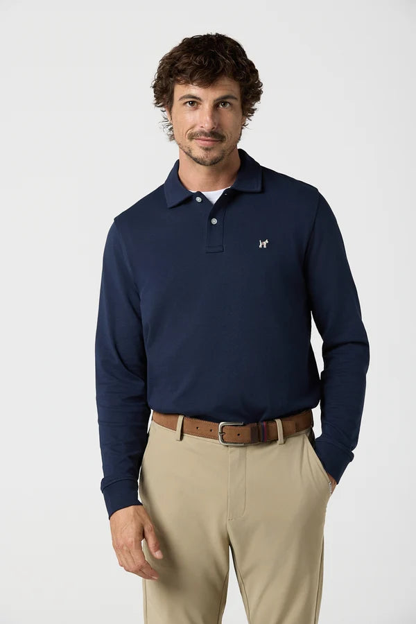 CLASSIC LONG SLEEVE POLO NAVY